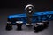 Christmas blue sports drift car rear suspension tuning levers in garland