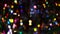 Christmas bokeh. Unfocused lights of new year garlands. Blurry holiday lights background