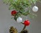 Christmas bonsai tree with Christmas balls