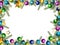 Christmas border with Christmas tree branches ornaments holidays stars celebration