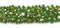 Christmas border decoration and happy New Year garland on white background. Christmas tree branches decorated golden and silver