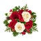 Christmas bouquet with roses.