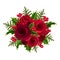 Christmas bouquet with roses and holly.