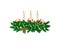 Christmas Branch with Candles and Presents Vector
