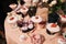 Christmas buffet, table and wine glasses,catering