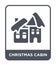 christmas cabin icon in trendy design style. christmas cabin icon isolated on white background. christmas cabin vector icon simple