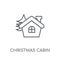 christmas Cabin linear icon. Modern outline christmas Cabin logo