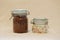 Christmas Cacao Powder and Marshmallows in Glass Jars