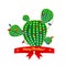 Christmas cactus tree, vector illustration