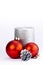 Christmas candle and baubles