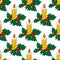 Christmas candle seamless patter