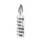 Christmas candle single icon in monochrome style for design.Christmas vector symbol stock illustration web.