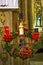 Christmas Candles Basilica Our Lady Solitude Church Oaxaca Mexico