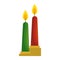 Christmas candles decorative icon