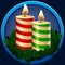 Christmas candles icon