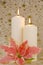 Christmas Candles and Poinsettia