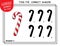 Christmas candy cane. Find the correct shadow Lollypop. Cute cartoon Santa\\\'s stripes cane. Educational game for child