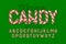 Christmas candy cane font