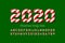 Christmas candy cane font