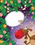 Christmas candy card and deer