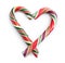 Christmas candy striped heart