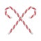 Christmas Candycanes Crossed and Isolated on White Illustration