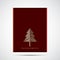 christmas card cover case background with christmas tree polygon