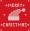 Christmas Card with knitted texture. Vector