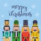 Christmas card with nutcrackers. vector