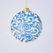Christmas card with ornamental decoration ball