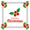 Christmas card with socks and cherries frame