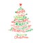 Christmas Card Word Cloud tree design