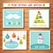 Christmas cards collection with cute buttons