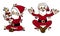 Christmas carefree santa handrawn designs