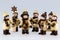 Christmas carolers, star singers as wooden figures