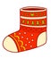 Christmas cartoons clip art . Sock clipart vector illustration