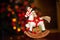 Christmas Ceramic horse. Christmas decor