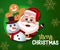 Christmas characters vector design. Christmas characters like santa claus, snowman and gingerbread in waving and friendly facial.