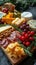 Christmas charcuterie boards with meat and cheese appetizers