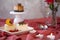 Christmas cheesecake traditional winter cake recipe . Cheese cake slice