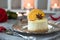 Christmas cheesecake traditional winter cake recipe . Cheese cake slice