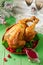 Christmas chicken with cranberry sauce