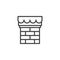 Christmas chimney line icon