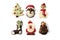 Christmas chocolate bonbons isolated