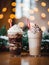 Christmas chocolate milkshakes, AI generated