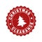 CHRISTMAS CLEARANCE Grunge Stamp Seal with Fir-Tree