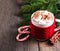 Christmas cocoa with marshmallow