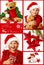 Christmas collage in red