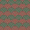 Christmas color fish scale wallpaper. Asian traditional ornament with scallops. Seamless pattern with semicircles