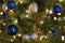 Christmas colored balls on the Christmas tree